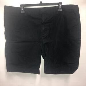 Kenneth Cole Adult 38in Waist Mens Black Flat Front Cotton Blend Shorts